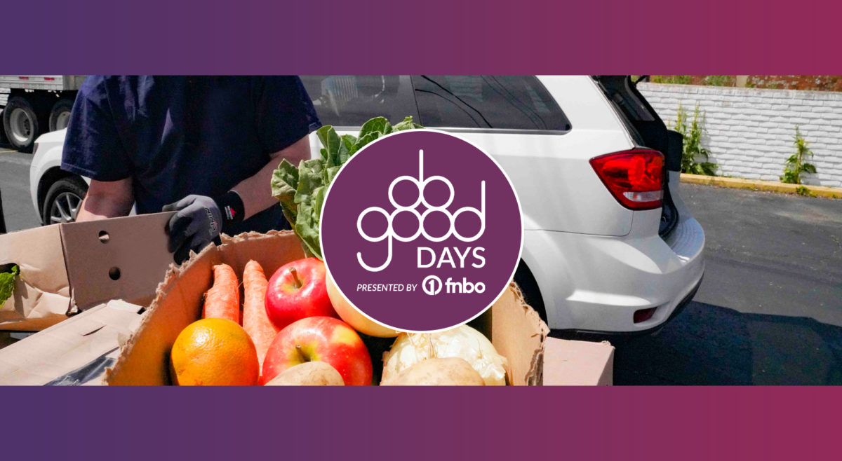 Photo of fresh produce and SHARE Omaha Do Good Days 2022 logo