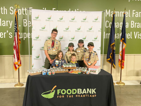 Omaha area scouts at the Scouting for Food press conference.