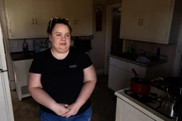 Meghan Degante, an Omaha single mom of two teenage boys, said she understands how hard it is for children in rural areas to access food programs, compared to urban settings. She was photographed in her home on March 28.