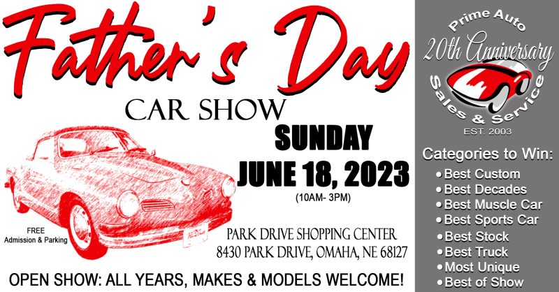 Prime Auto Father's Day Car Show flyer